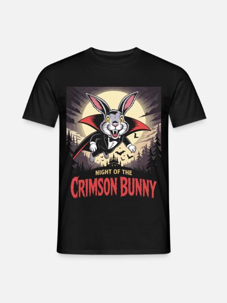 Night of the Crimson Bunny - Bunny Design - Men's T-Shirt - black