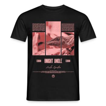 Chevalier cubain Anole Lézard Propriétaire Gardien de Reptiles - T-shirt homme - noir - Devant - AI Model Male 178 light (178cm)