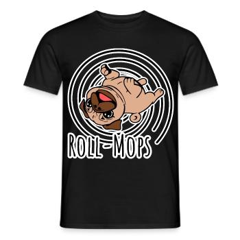 Rolling Pug - Un carlin roulant - T-shirt homme - noir - Devant - AI Model Male 178 light (178cm)