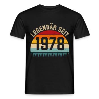 Légendaire depuis 1978 – Né en 1978 - T-shirt homme - noir - Devant - AI Model Male 178 light (178cm)