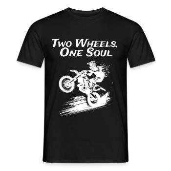 Deux roues, une âme - T-shirt homme - noir - Devant - AI Model Male 178 light (178cm)