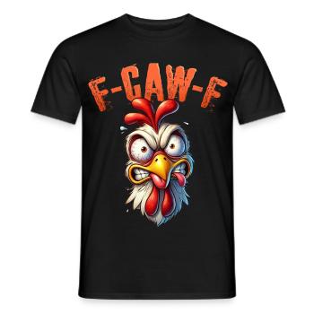 F CAW F Chemise Homme Poulet Meme Femme F-CAW-F Chemise - T-shirt homme - noir - Devant - AI Model Male 178 light (178cm)