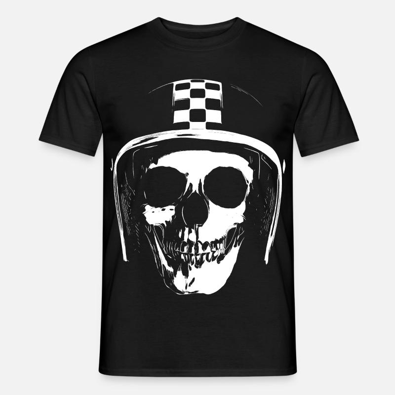 biker_skull - Männer T-Shirt - Schwarz