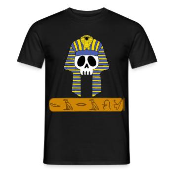 Schädel des Pharaos - Männer T-Shirt - Schwarz - Vorne - AI Model Male 178 light (178cm)