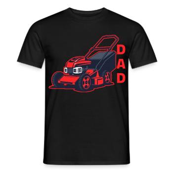 Rasenmäher Vater  - Männer T-Shirt - Schwarz - Vorne - AI Model Male 178 light (178cm)