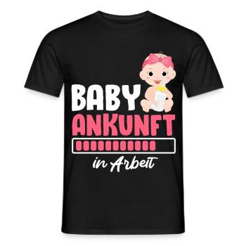 Bald Mama BABY ANKUNFT IN ARBEIT Lustiges - Männer T-Shirt - Schwarz - Vorne - AI Model Male 178 light (178cm)