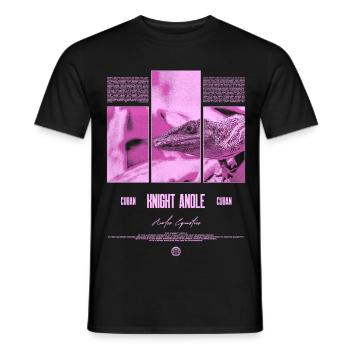 Kubanischer Ritter Anole Eidechse Besitzer Reptilienhalter - Männer T-Shirt - Schwarz - Vorne - AI Model Male 178 light (178cm)