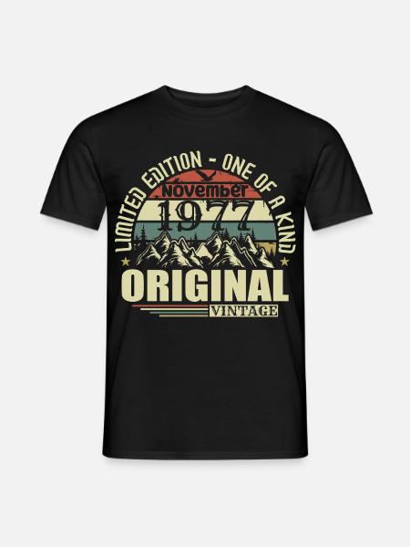 Birthday november 1977 - Men's T-Shirt - black