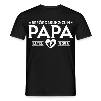 Annonce de grossesse 2026 Futur papa - T-shirt homme - noir - Devant - AI Model Male 178 light (178cm)