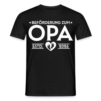 Annonce de grossesse 2026 Papy en devenir - T-shirt homme - noir - Devant - AI Model Male 178 light (178cm)