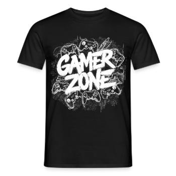 Arcade Graffiti Game On Geek Gamer Zocker Geschenk - Männer T-Shirt - Schwarz - Vorne - AI Model Male 178 light (178cm)