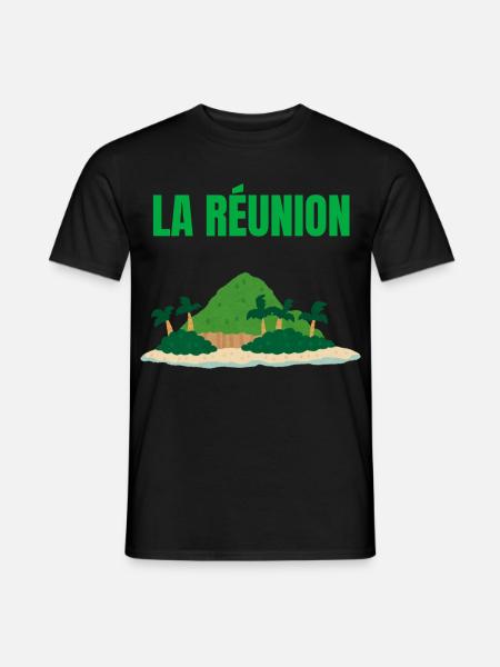 Tropical Reunion Island T-shirt - Men's T-Shirt - black