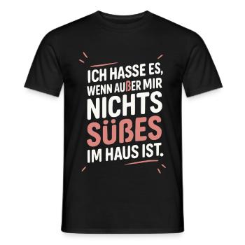 Je déteste quand il n’y a rien de doux dans la maison à part moi - T-shirt homme - noir - Devant - AI Model Male 178 light (178cm)