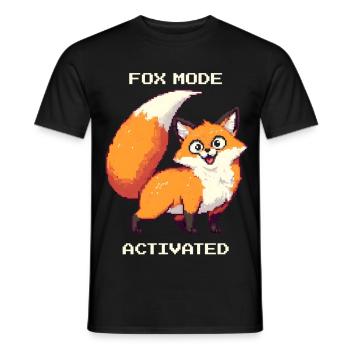 Fuchsmodus aktiviert | derpy Fuchs Humor - Männer T-Shirt - Schwarz - Vorne - AI Model Male 178 light (178cm)