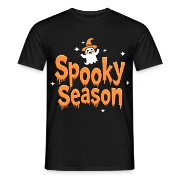 Spooky Season Halloween Lustiger Geist - Männer T-Shirt - Schwarz - Vorne - AI Model Male 178 light (178cm)