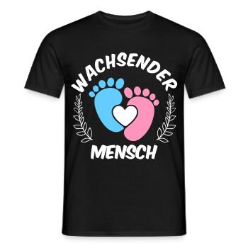 Werdende Mutter WACHSENDER MENSCH Lustig - Männer T-Shirt - Schwarz - Vorne - AI Model Male 178 light (178cm)