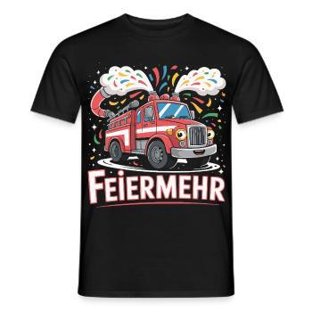 Chemise de pompier Celebrationmore – Funny Party Design - T-shirt homme - noir - Devant - AI Model Male 178 light (178cm)
