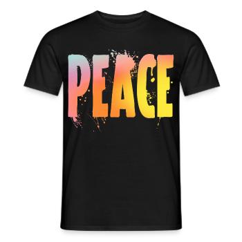 Peace - Men's T-Shirt - black - Front - AI Model Male 178 light (178cm)
