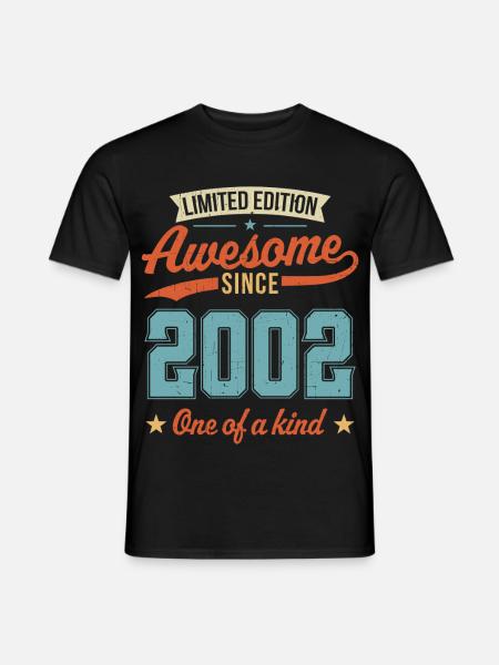 Awesome Since 2002 - Men's T-Shirt - black