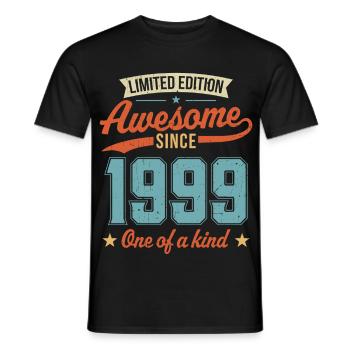 Awesome Since 1999 - Men's T-Shirt - black - Front - AI Model Male 178 light (178cm)