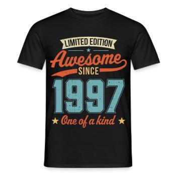 Awesome Since 1997 - Men's T-Shirt - black - Front - AI Model Male 178 light (178cm)