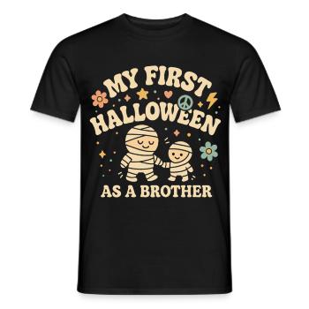 Mein erstes Halloween als Bruder Mumie Design - Männer T-Shirt - Schwarz - Vorne - AI Model Male 178 light (178cm)