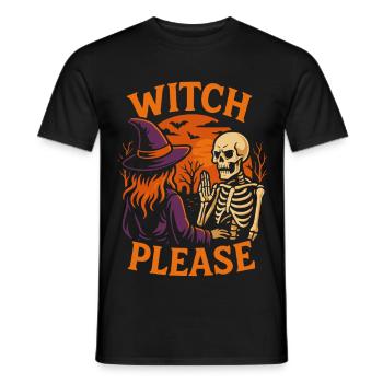 Sorcière s’il vous plaît Halloween Costume Party Dire - T-shirt homme - noir - Devant - AI Model Male 178 light (178cm)