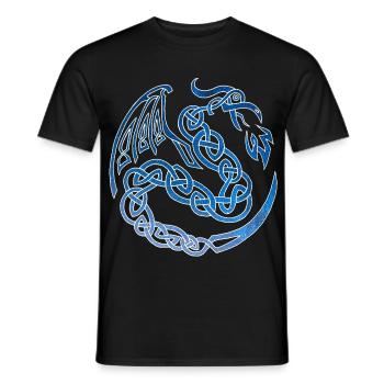 Galaktischer keltischer Drache - Männer T-Shirt - Schwarz - Vorne - AI Model Male 178 light (178cm)