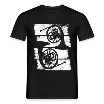 Cor Instrument de musique - T-shirt homme - noir - Devant - AI Model Male 178 light (178cm)