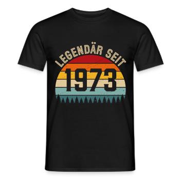 Legendary since 1973 – Born in 1973 - Men's T-Shirt - black - Front - AI Model Male 178 light (178cm)