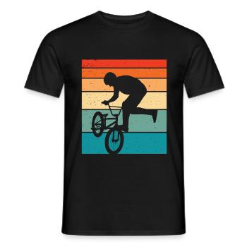 Bmx Retro Bmx Fahrrad - Männer T-Shirt - Schwarz - Vorne - AI Model Male 178 light (178cm)