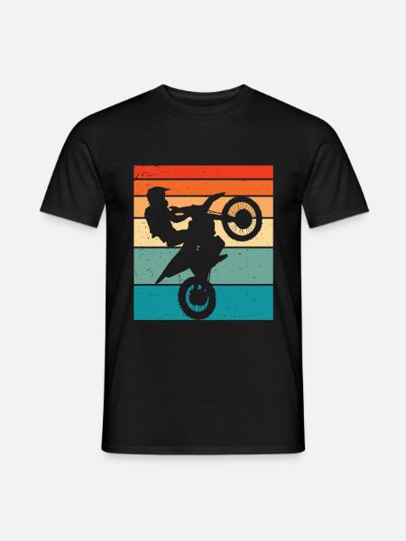 Motocross Retro Motorsport - T-shirt homme - noir