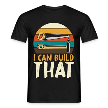 Ich kann das bauen DIY - Männer T-Shirt - Schwarz - Vorne - AI Model Male 178 light (178cm)
