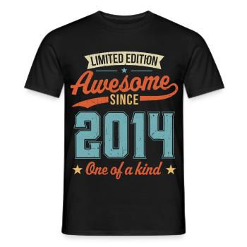 Génial depuis 2014 - T-shirt homme - noir - Devant - AI Model Male 178 light (178cm)