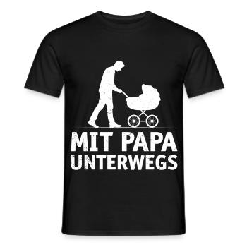 Future papa SUR LA ROUTE AVEC PAPA DRÔLE - T-shirt homme - noir - Devant - AI Model Male 178 light (178cm)