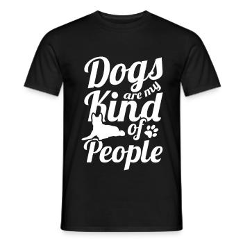 Les chiens sont mon genre de personnes - T-shirt homme - noir - Devant - AI Model Male 178 light (178cm)