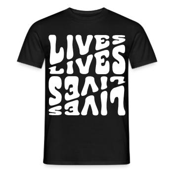 Living Life Motifs Text - Men's T-Shirt - black - Front - AI Model Male 178 light (178cm)