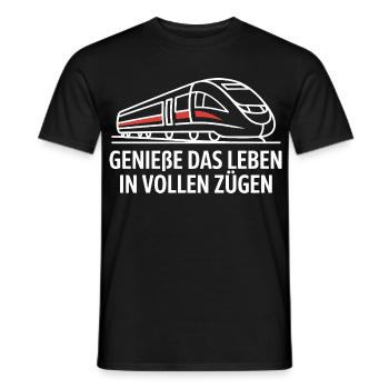Railway Enjoy life to the fullest Railway - Men's T-Shirt - black - Front - AI Model Male 178 light (178cm)