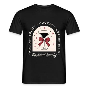 Cocktail lovers party funny holiday spirit martini - Men's T-Shirt - black - Front - AI Model Male 178 light (178cm)