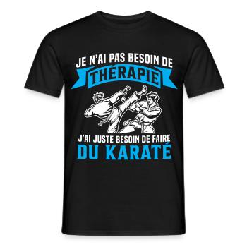 j'ai juste besoin de faire du karate cadeau karaté - T-shirt homme - noir - Devant - AI Model Male 178 light (178cm)
