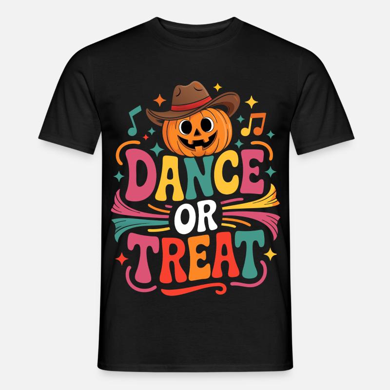 Kürbis Tanz oder Treat - Männer T-Shirt - Schwarz