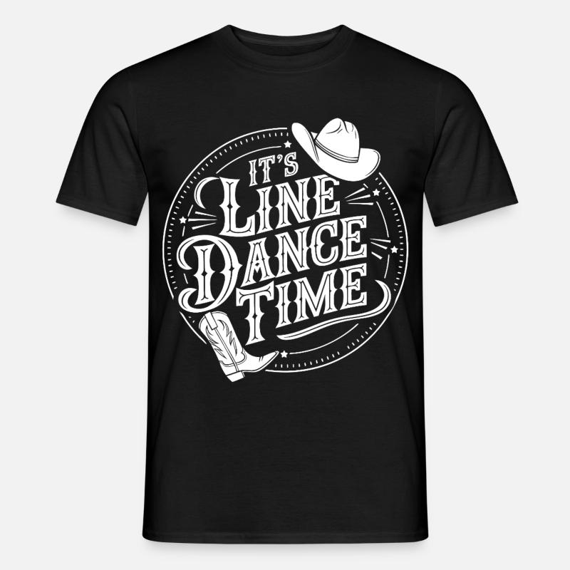 Lone Dance Time Cowboy - Männer T-Shirt - Schwarz