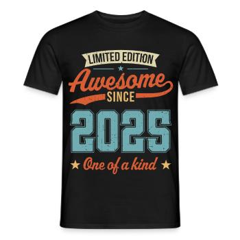Großartig seit 2025 - Männer T-Shirt - Schwarz - Vorne - AI Model Male 178 light (178cm)
