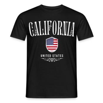 Californie USA, souvenir de Californie - T-shirt homme - noir - Devant - AI Model Male 178 light (178cm)