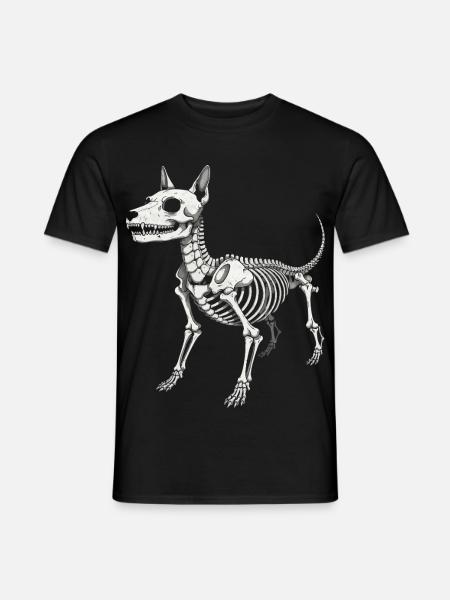 Skeletal Hound Anatomy Print - Men's T-Shirt - black