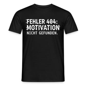 Fehler 404 Motivation Nicht Gefunden - Männer T-Shirt - Schwarz - Vorne - AI Model Male 178 light (178cm)