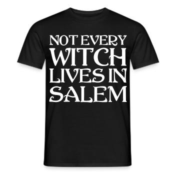 Not Every Witch Lives in Salem - Men's T-Shirt - black - Front - AI Model Male 178 light (178cm)