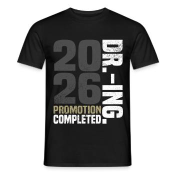 Dr. Ing. Promotion terminée - T-shirt homme - noir - Devant - AI Model Male 178 light (178cm)