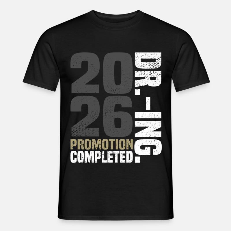 Dr. Ing. Promotion Completed - Männer T-Shirt - Schwarz