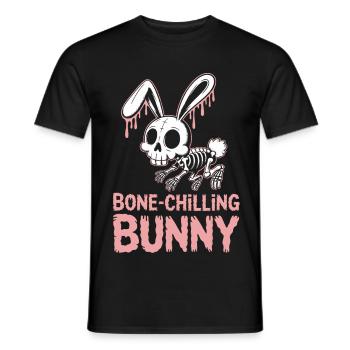 Bone-Chilling Bunny Halloween - Men's T-Shirt - black - Front - AI Model Male 178 light (178cm)